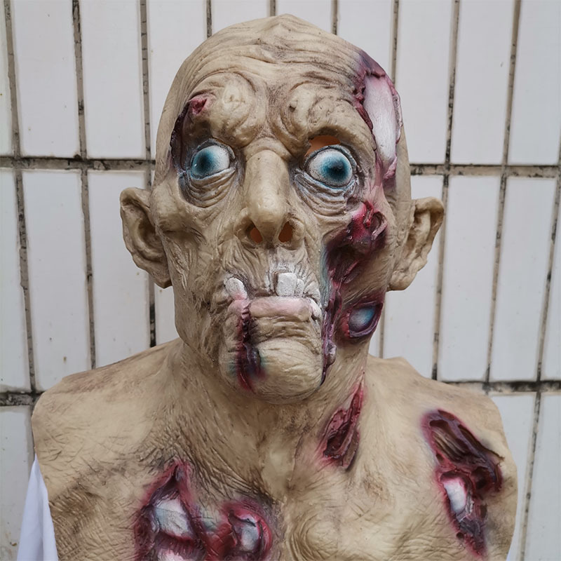 Cosplay Material For Prop - Le Cool ハロウィン大人用マスク 映画コスプレ ゾンビヘッドギア お化け屋敷