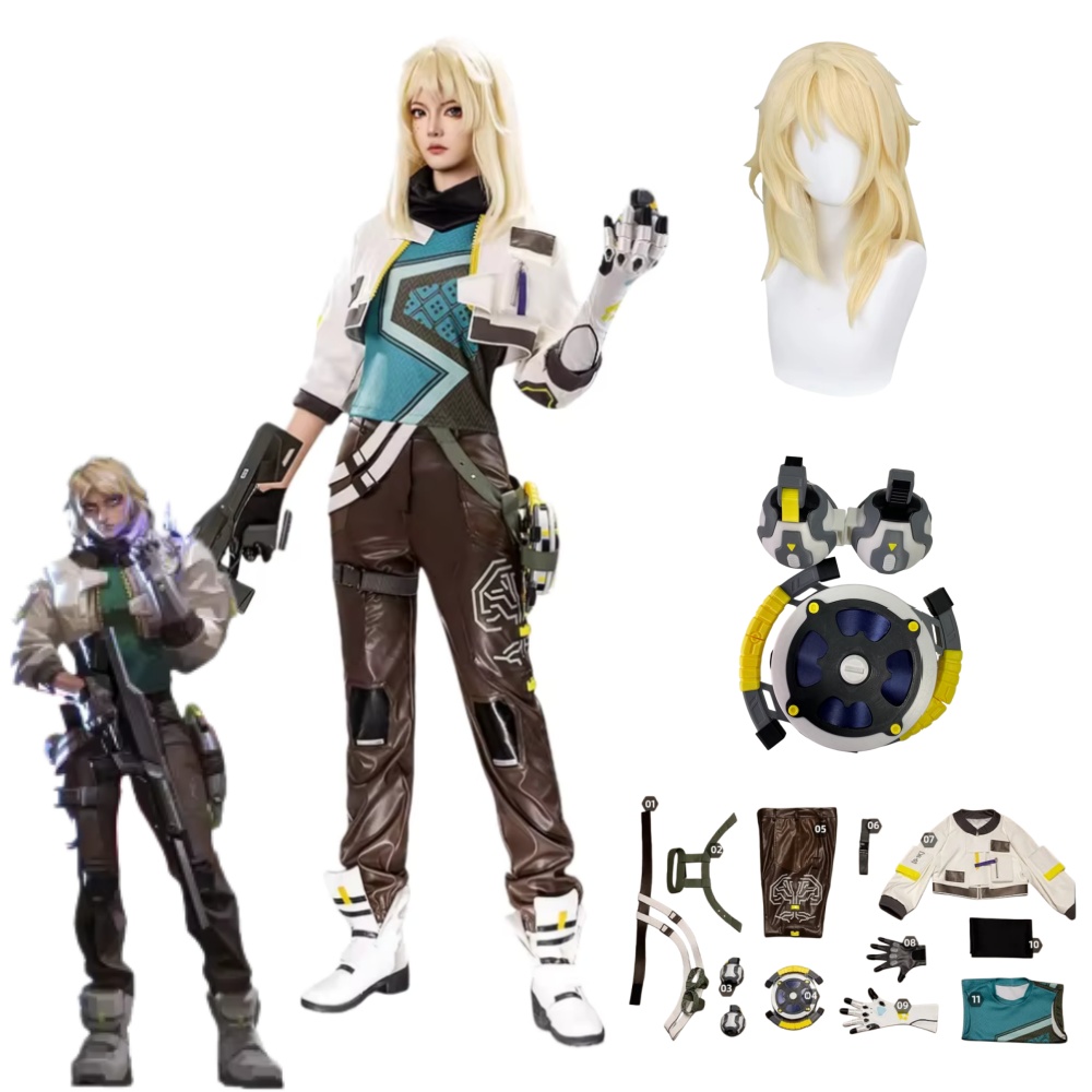 Cosplay Prop - デッドロックコスプレ衣装小道具 VALORANT デッドロック衣装衣装仮装女性衣装ハロウィンカーニバルパーティー服