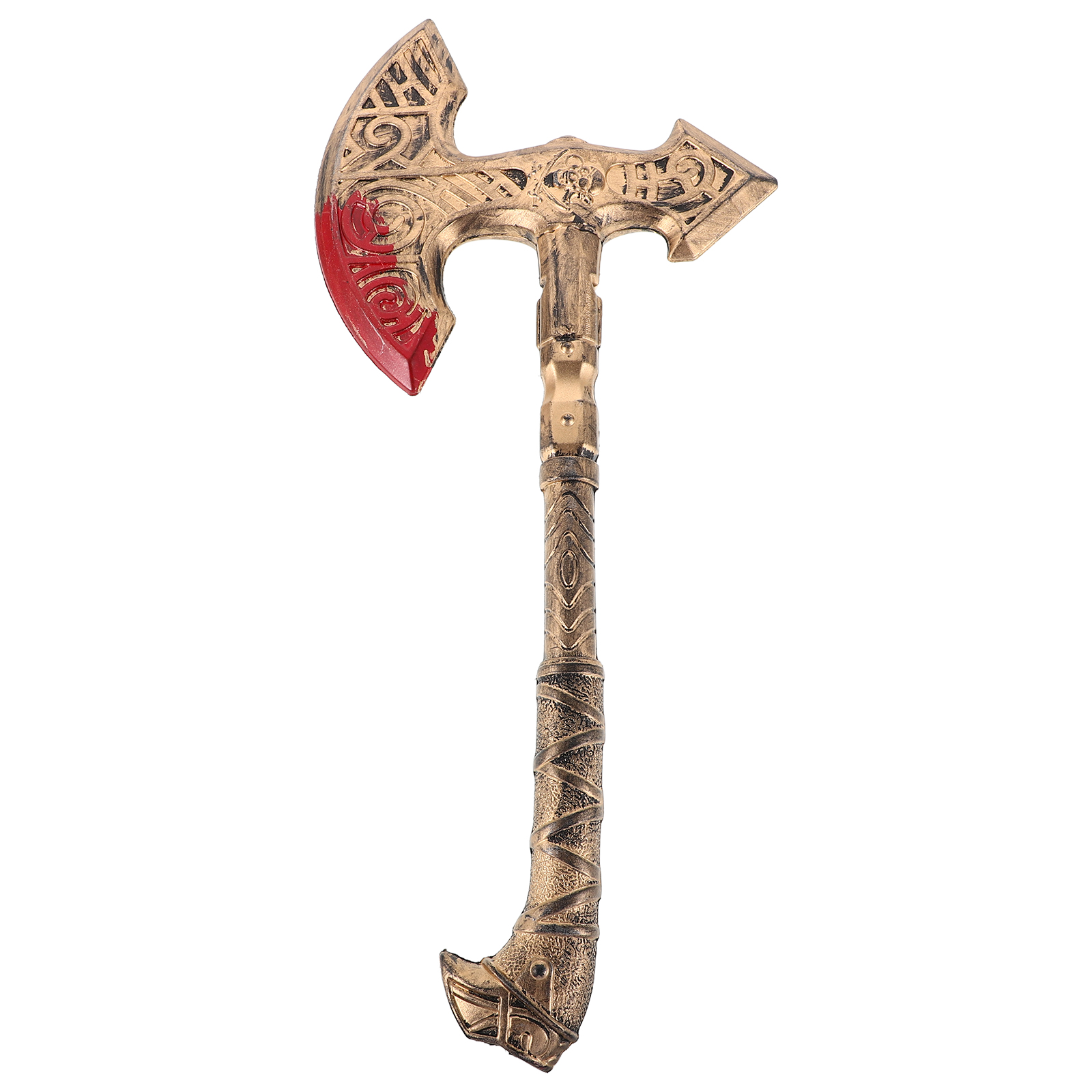 Cosplay Prop Axe - 偽の斧リアルなバイキング斧プロップハロウィンコスチューム中世コスプレパーティーの装飾模擬斧ステージパフォーマンス用