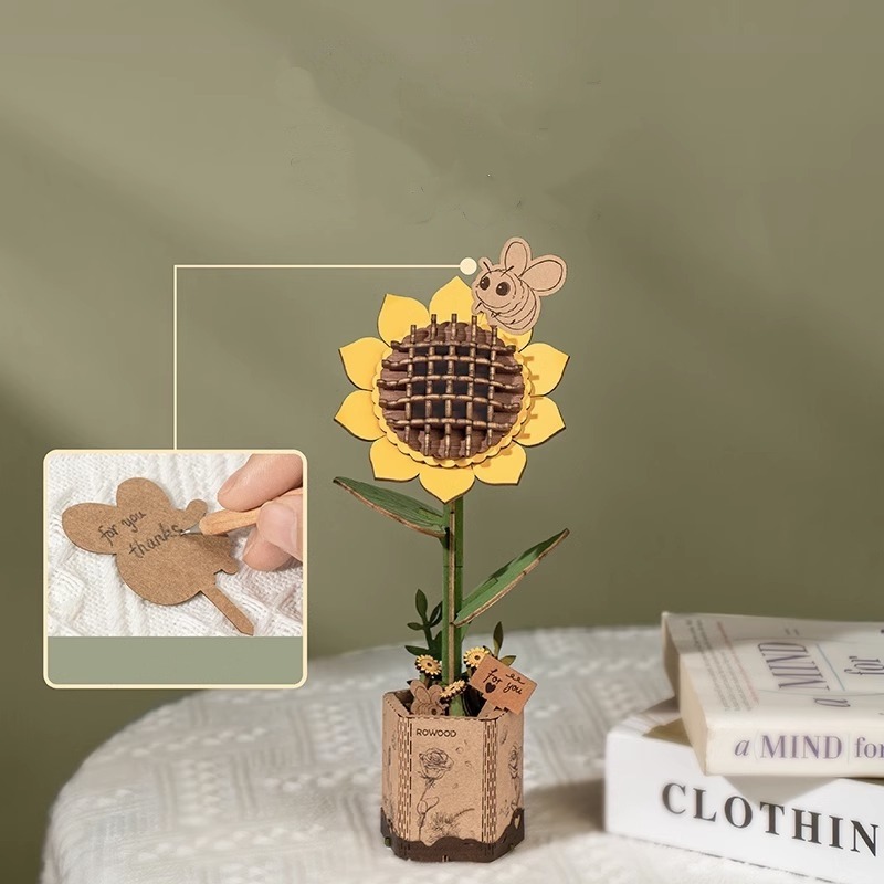 組み立て式ブロック鉢植え花モデル DIY組み立てキット 多彩 - Cosplay Prop Kit のレビューと価格