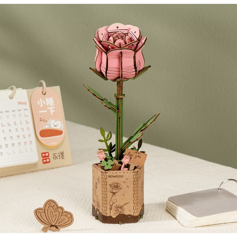 組み立て式ブロック鉢植え花モデル DIY組み立てキット 多彩 - Cosplay Prop Kit のレビューと価格