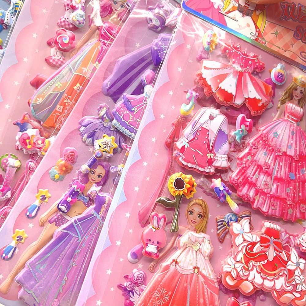 2 枚/バッグかわいいプリンセスドレスアップステッカー漫画  - Eva Foam Sheet のレビューと価格