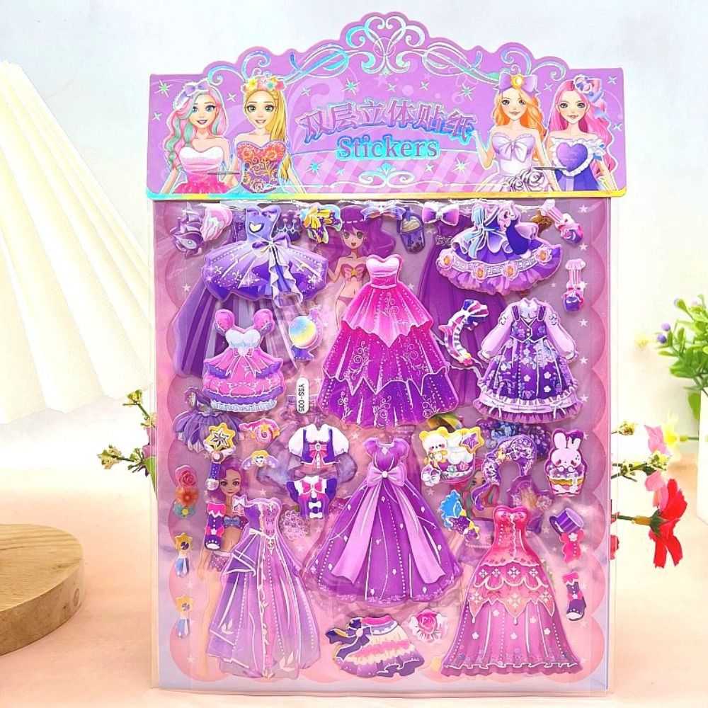 2 枚/バッグかわいいプリンセスドレスアップステッカー漫画  - Eva Foam Sheet のレビューと価格